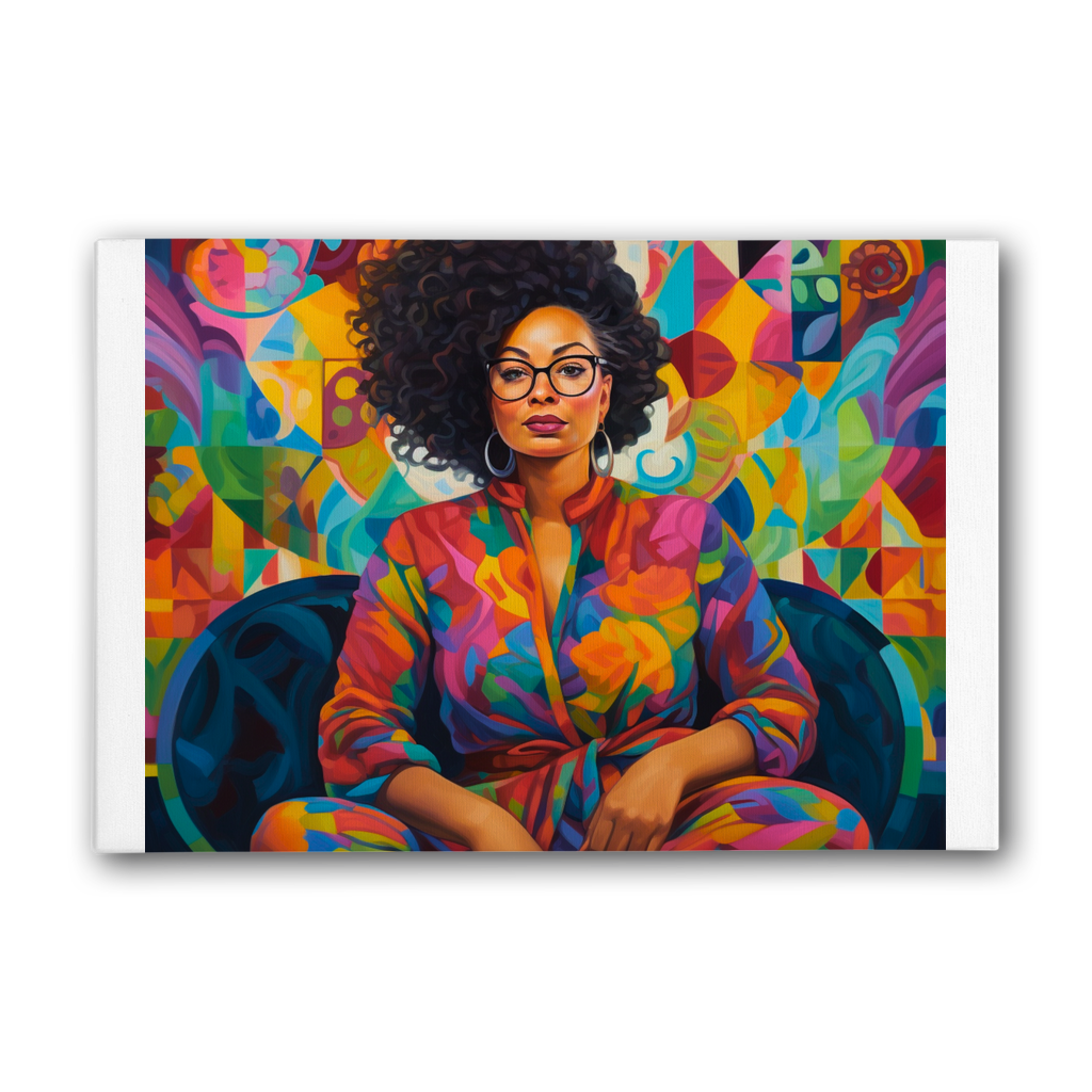 Black In Tech Collection | Kaisha | Premium Stretched Canvas