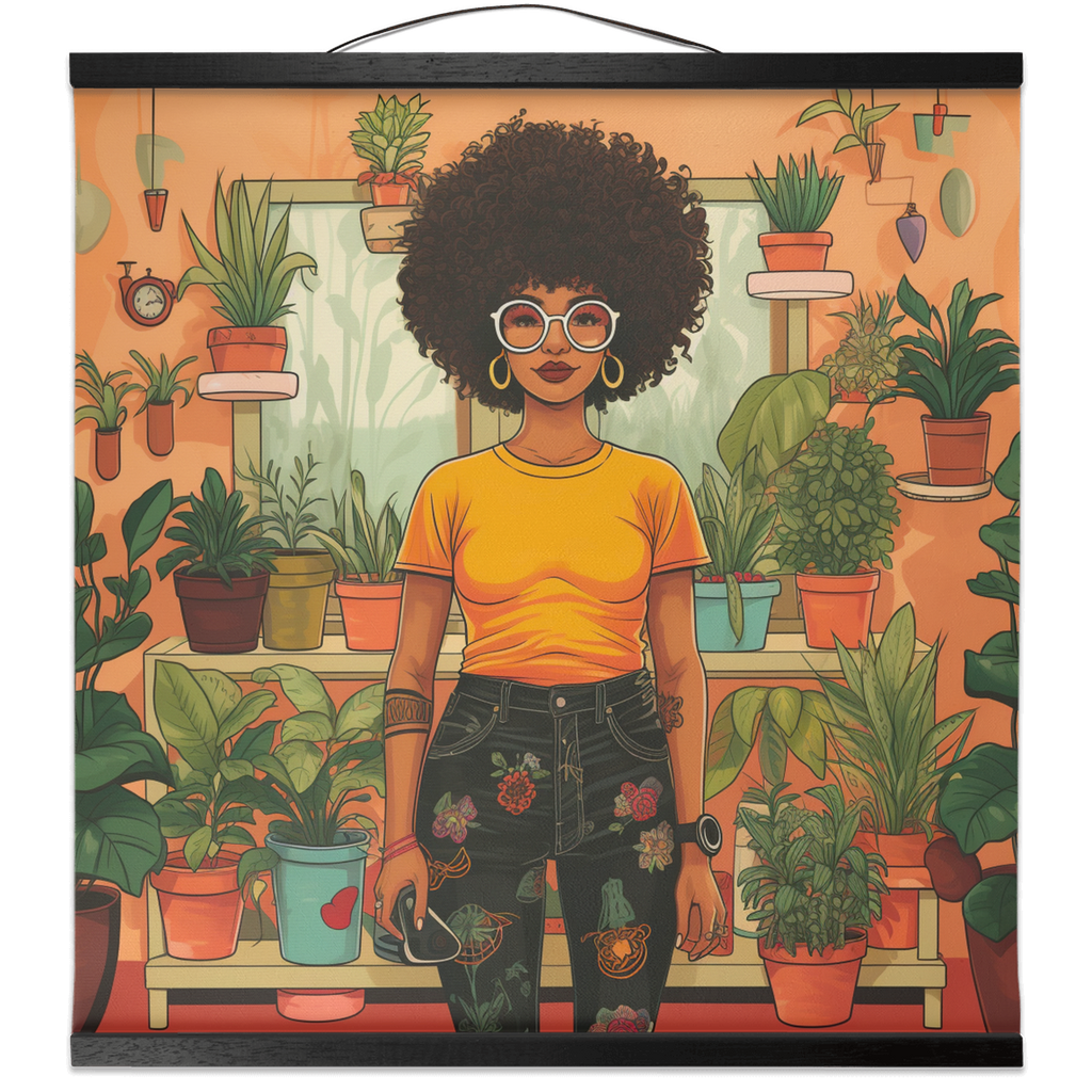 Plant Mom Collection | Amina Tangerine | Canvas |