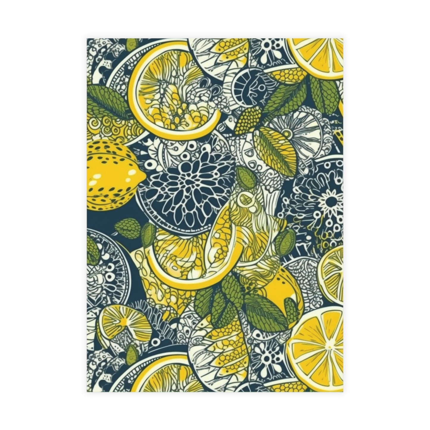 Lemons and Leaves | lemonade lace brunch Postcard Bundles (envelopes included) | African Wax Print|