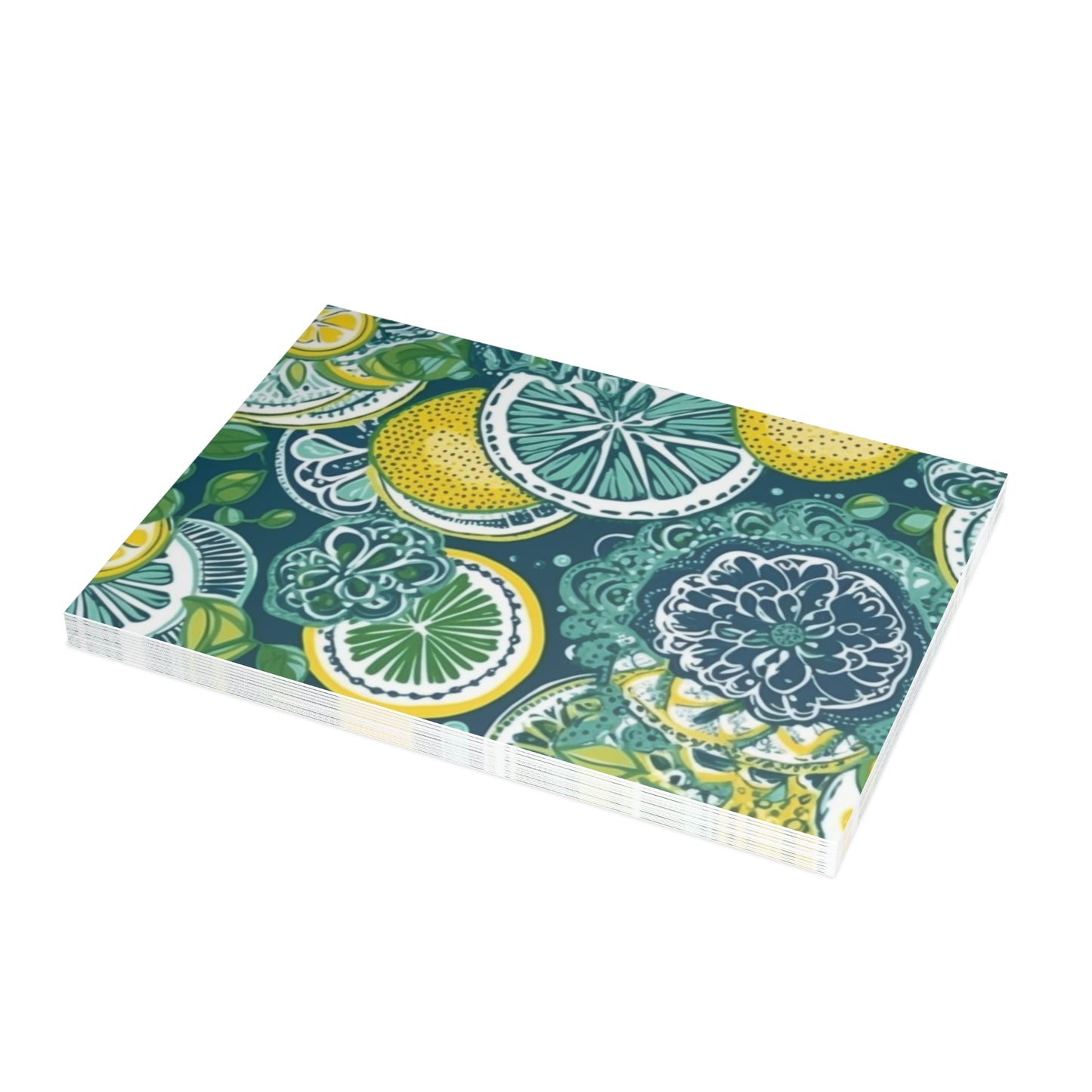 | Lemons and Leaves | Lemonade Brunch Lace | Postcard Bundles | Envelopes Included |