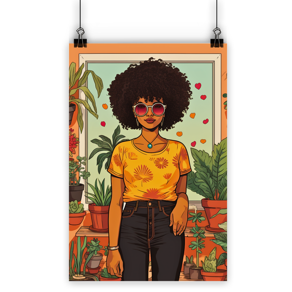 | Plant Mom Collection | Amina Tangerine | Classic Poster