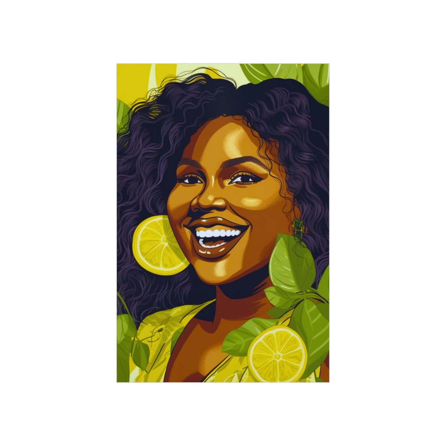Lemons and Leaves| Premium Matte Vertical Posters
