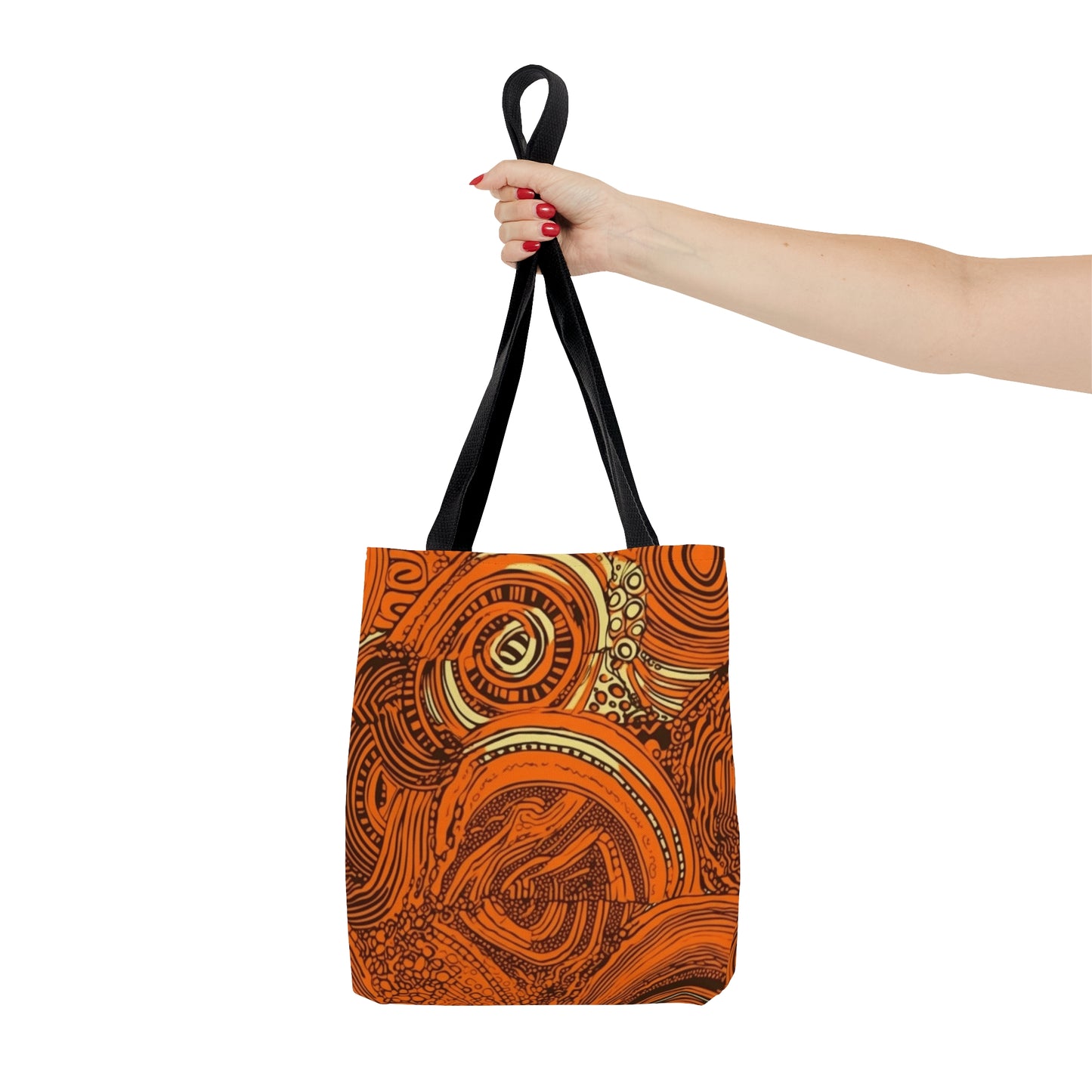 African Dreamcatcher | African Wax Print | Tote Bag | Orange