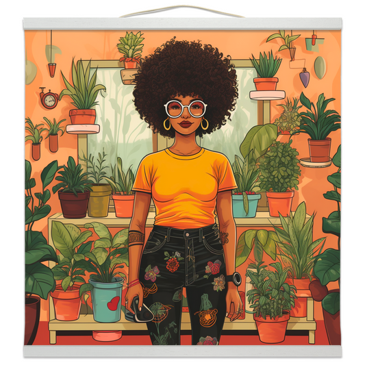 Plant Mom Collection | Amina Tangerine | Canvas |