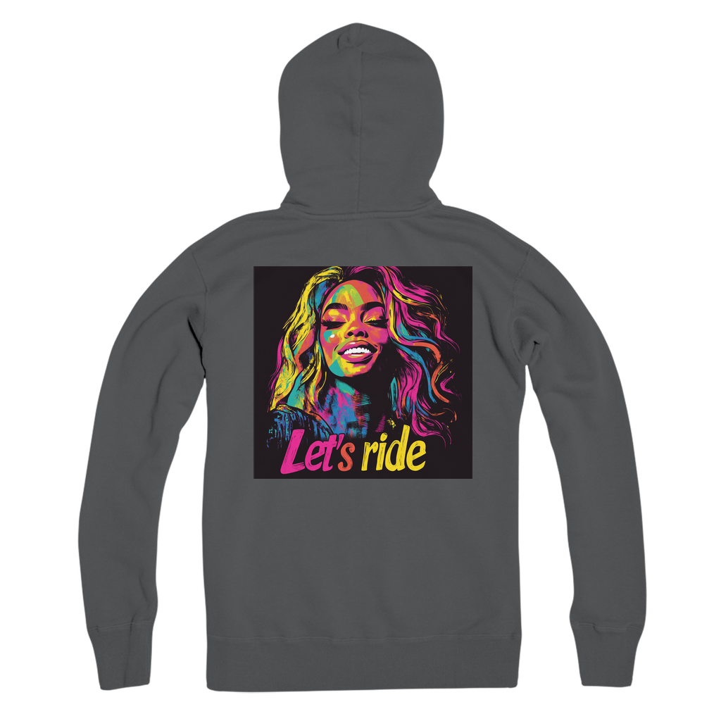 Bey Collection | Neon Bey - Lets Ride Premium Adult Zip Hoodie