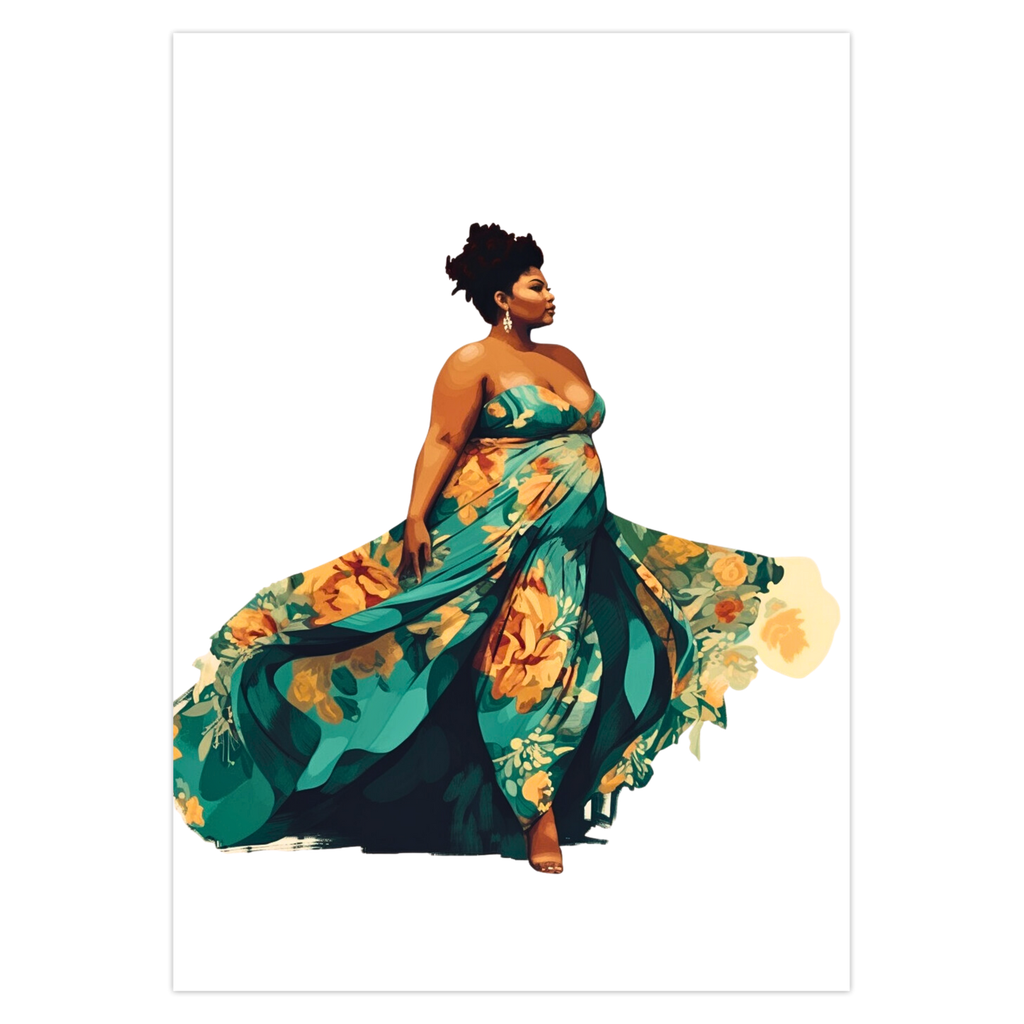 Enchanted black woman | Blank Folded Cards | African American
