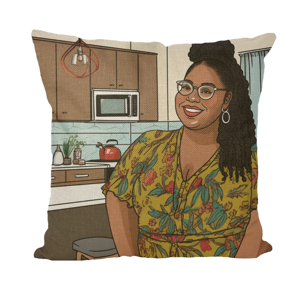 | Everyday Black Girl Magic Collection | Janelle Melanin Magic | Throw Pillow with Insert