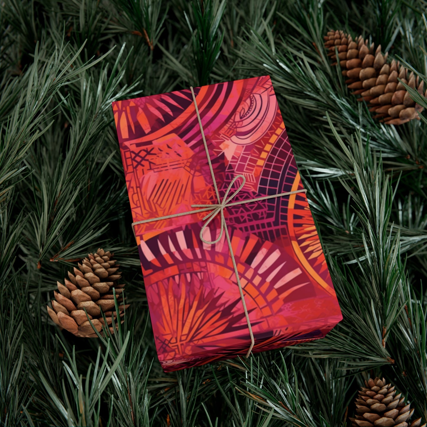 Serengeti Sunset | Gift Wrap Papers| African Wax print| Pink, Orange, &Purple| Wrapping Paper