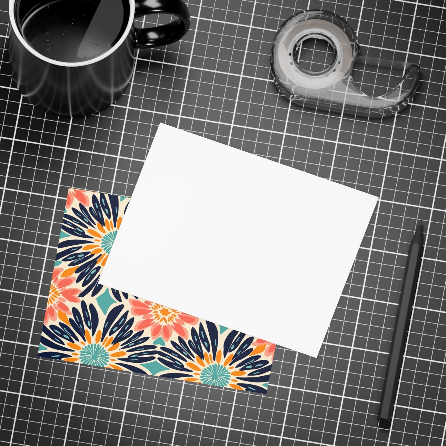 Bogolan Burst | Postcard Bundles (envelopes included) | African Wax Print |