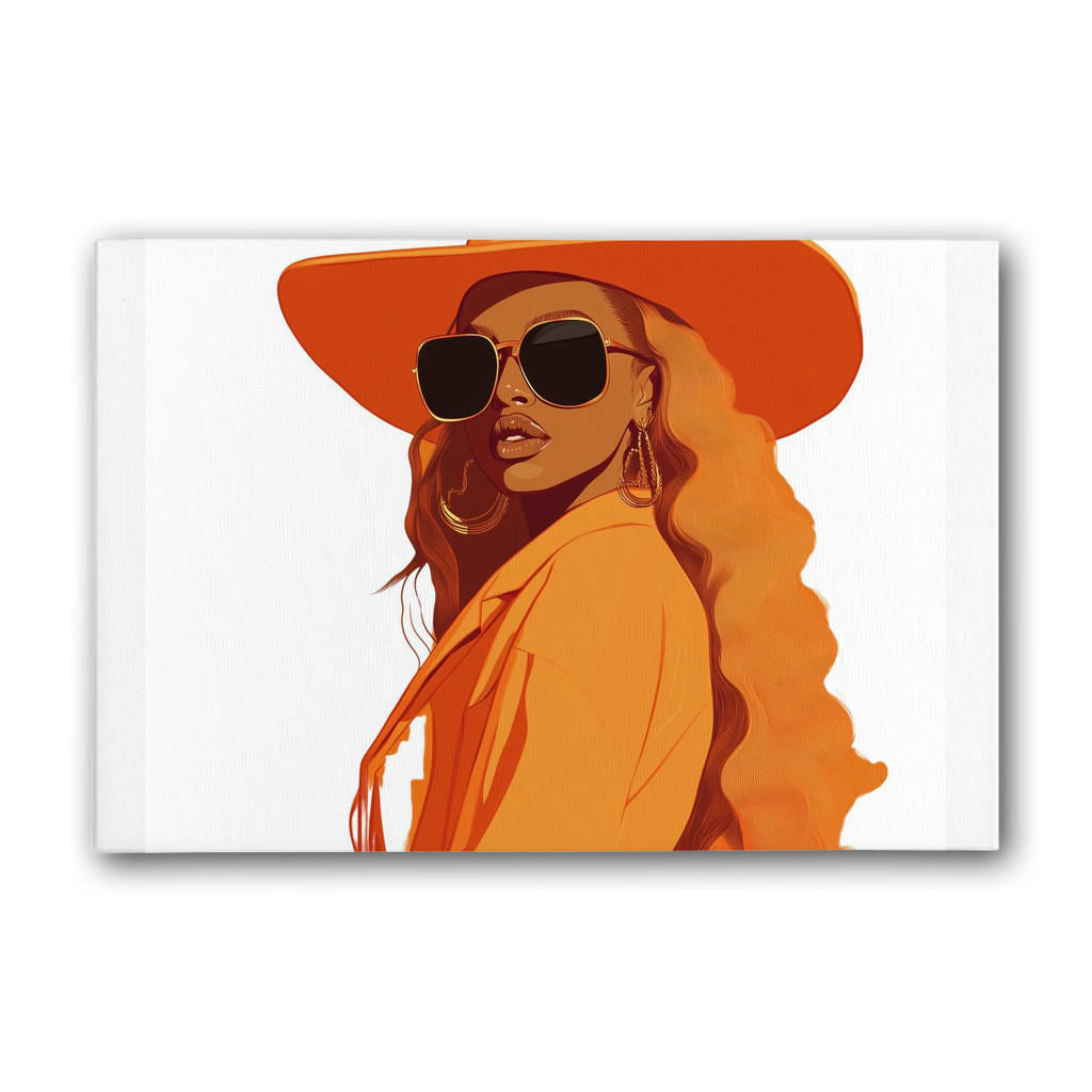 Bey Collection| Orange Diva | #cowboycarter Premium Stretched Canvas