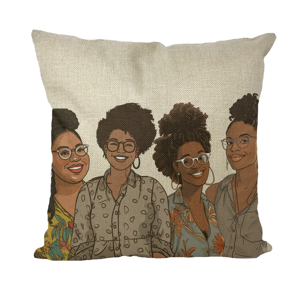 | Women's Collective | Quad Sis| Melanin Magic | Throw Pillow with Insert