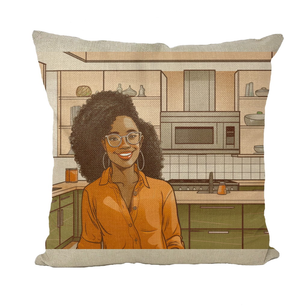 | Rose Melanin Magic | Throw Pillow with Insert