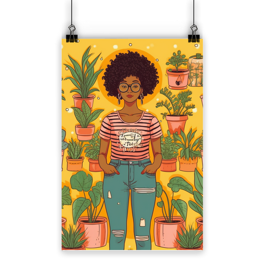 Plant Mom Collection | Trina Sunshine | Black Women | Classic Poster