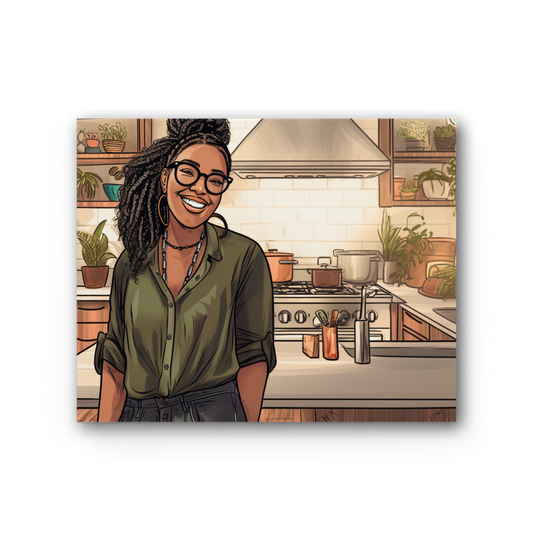 | Janell Melanin Magic | Premium Stretched Canvas