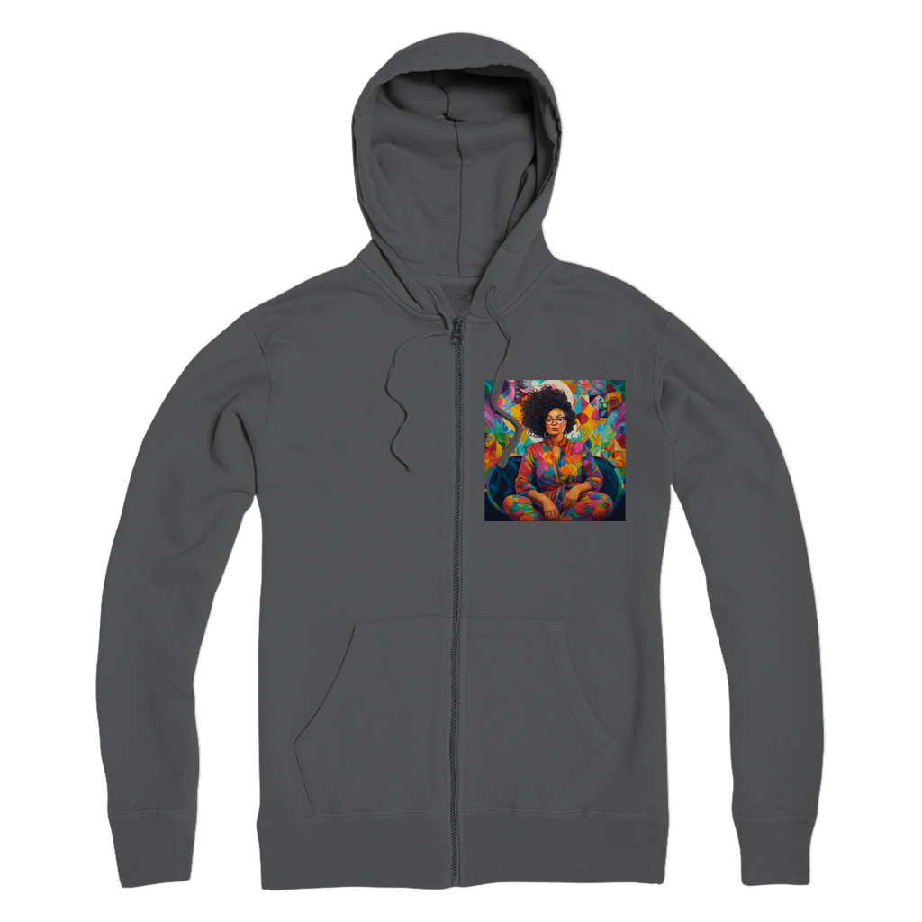 Black In Tech Collection | Kaisha | Premium Adult Zip Hoodie