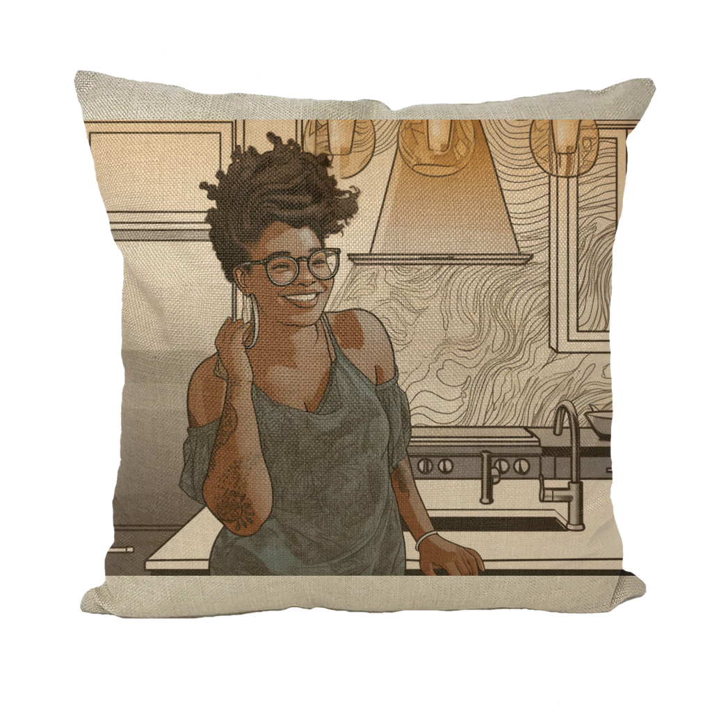 |Tamika Melanin Magic | Throw Pillow with Insert