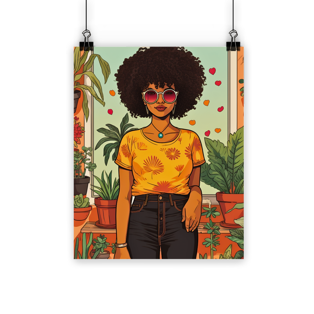 | Plant Mom Collection | Amina Tangerine | Classic Poster