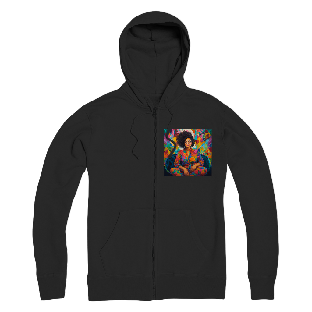 Black In Tech Collection | Kaisha | Premium Adult Zip Hoodie