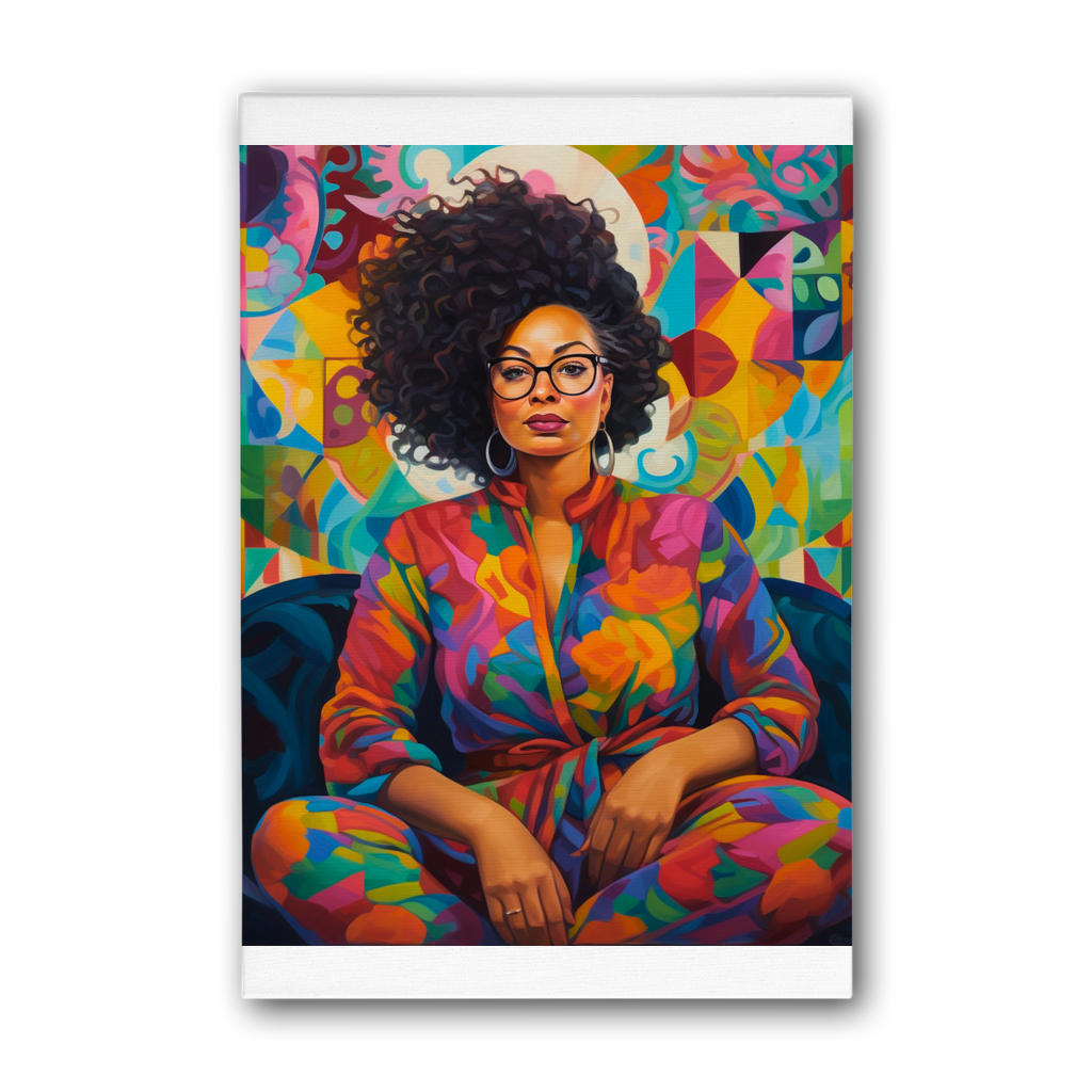 Black In Tech Collection | Kaisha | Premium Stretched Canvas