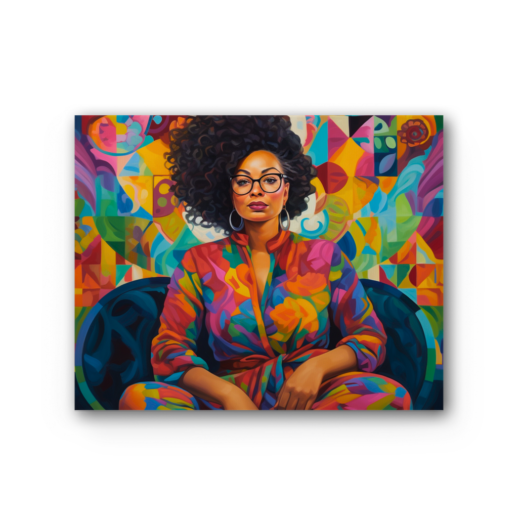 Black In Tech Collection | Kaisha | Premium Stretched Canvas