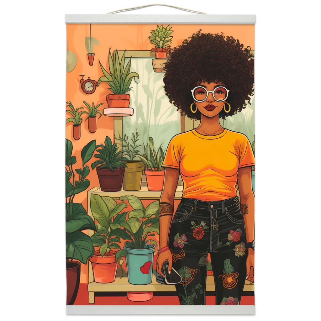 Plant Mom Collection | Amina Tangerine | Canvas |