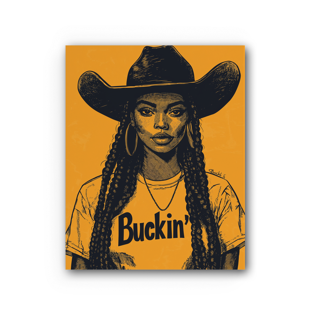 Bey Collection | Buckin' Premium Stretched Canvas