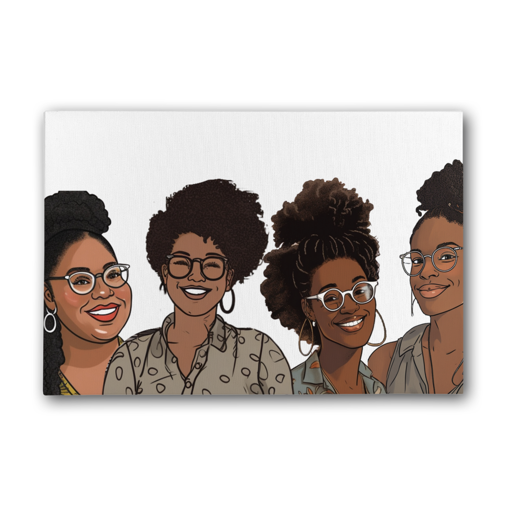 | Women's Collective | Quad Sis| Melanin Magic | Premium Stretched Canvas