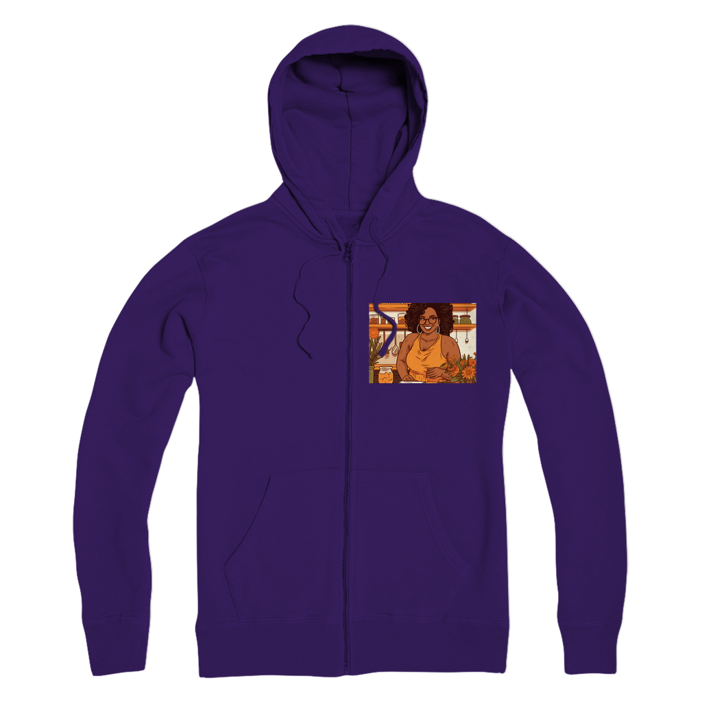 |Sunny Melanin Magic | Premium Adult Zip Hoodie