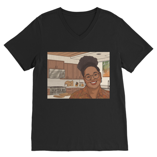 | sheri Melanin Magic| Premium V-Neck T-Shirt