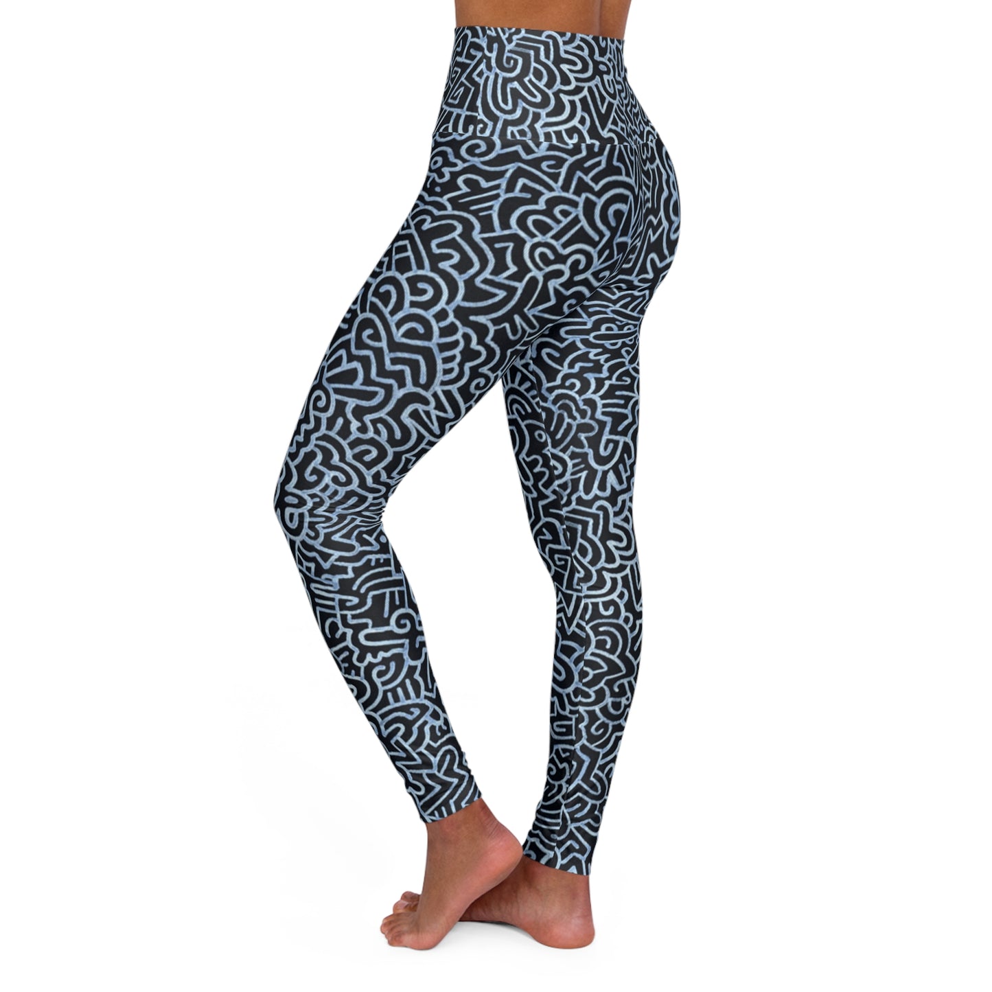Wam | African Wax Pring  High Waisted Yoga Leggings