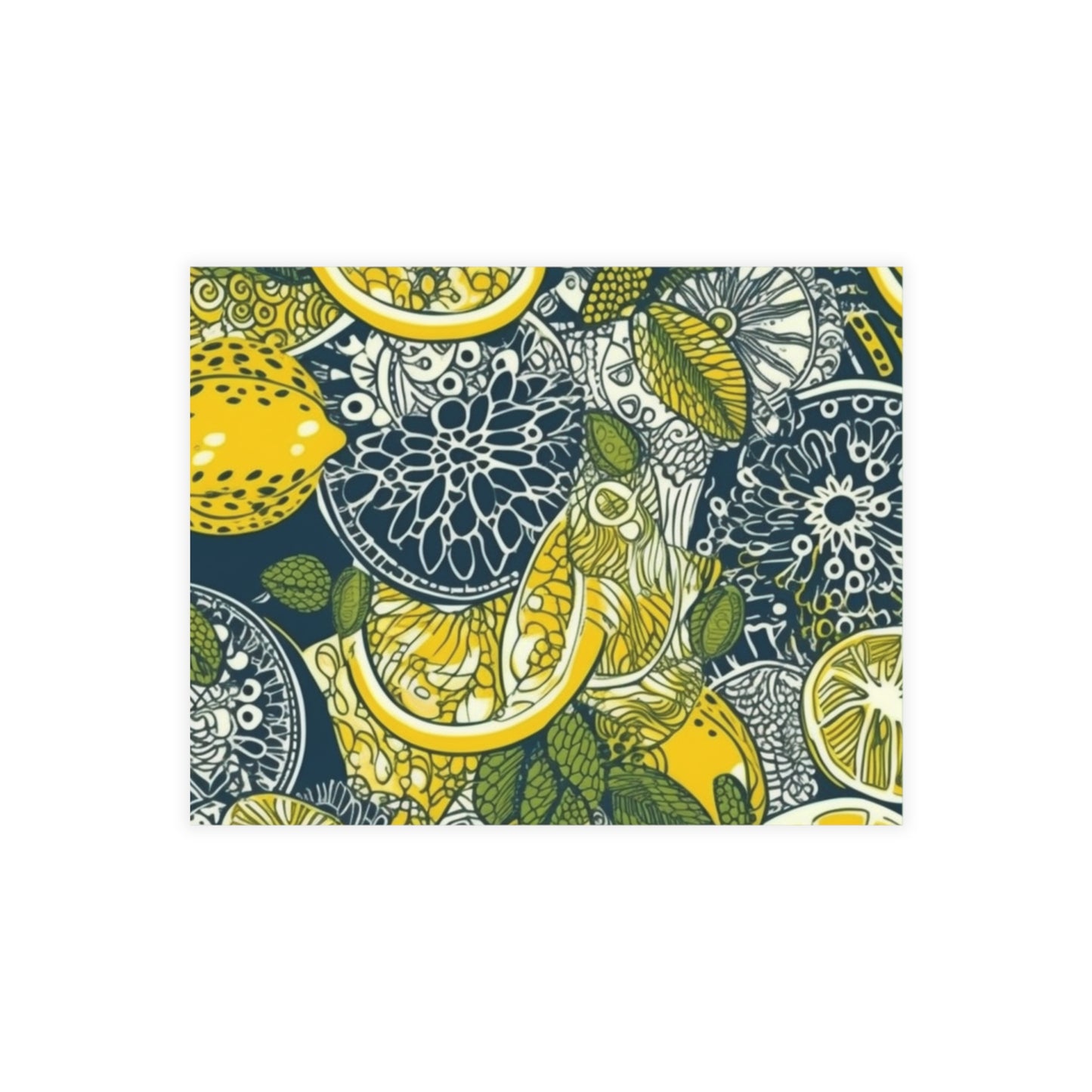 Lemons and Leaves | lemonade lace brunch Postcard Bundles (envelopes included)  | African Wax Print|