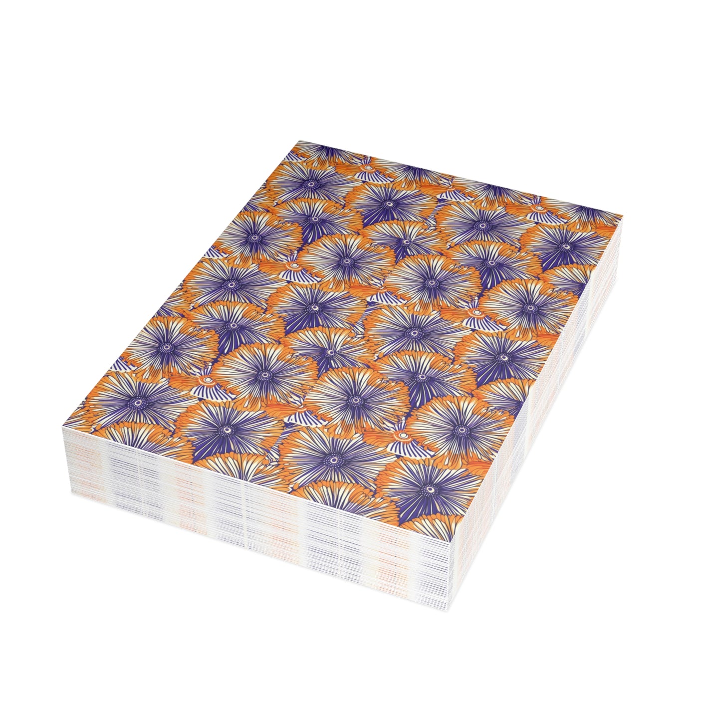 Aso Ebi Affair | Postcard Bundles (envelopes included) | African Wax Print | Orange and white|