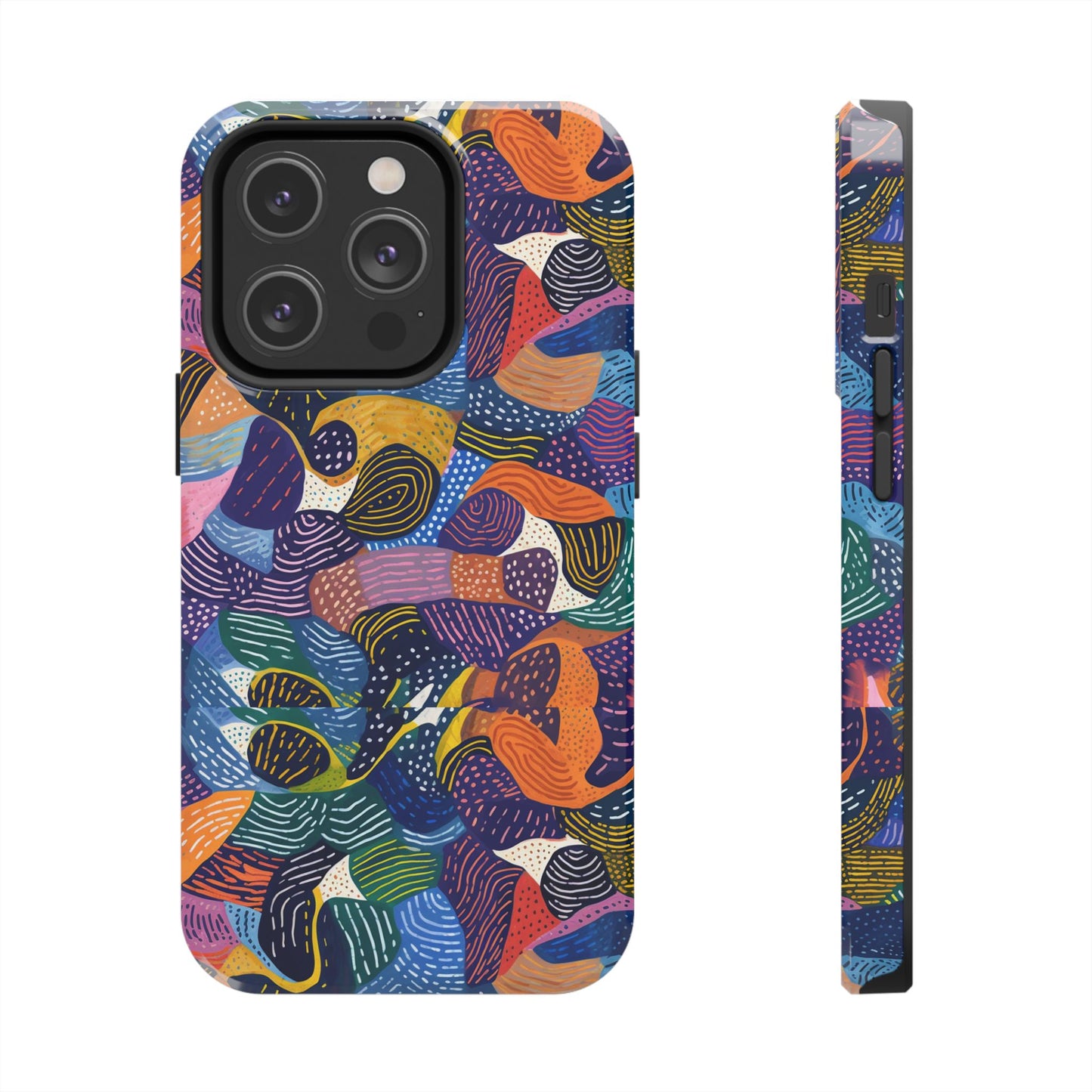 Kiki Collections | iPhone Case | African Wax Print | Tough Phone Case | Shock Dispersion | Protective Cover|