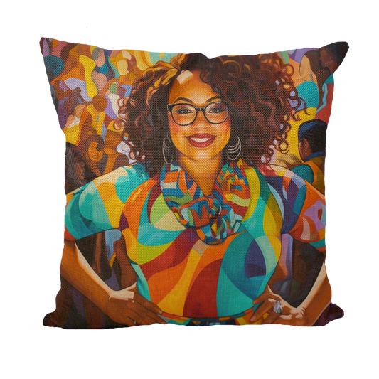 Black In Tech Collection | Jamela | Throw Pillow with Insert