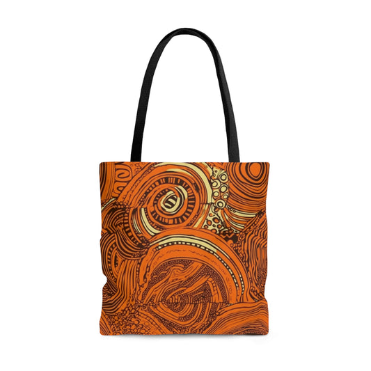 African Dreamcatcher | African Wax Print | Tote Bag  | Orange