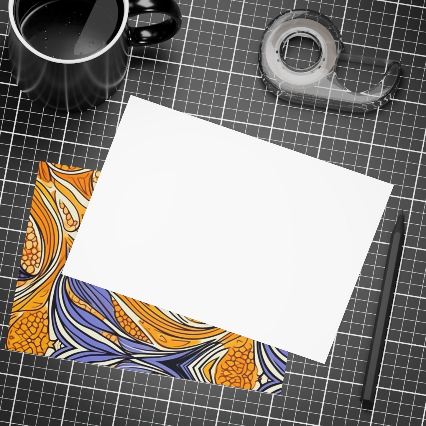"Semi : Postcard Bundles |Vibrant |African Wax Patterns | Customizable Postcards | Agbada-Inspired Gift | Black-Owned |envelopes included|