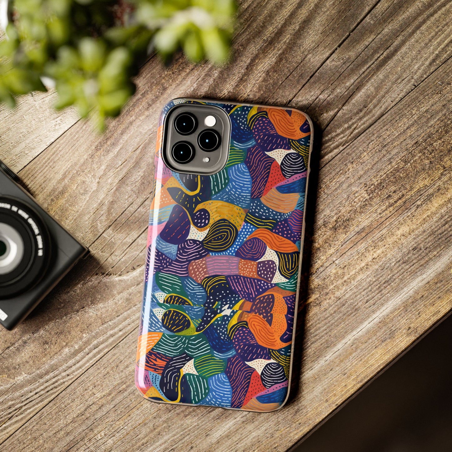 Kiki Collections | iPhone Case | African Wax Print | Tough Phone Case | Shock Dispersion | Protective Cover|
