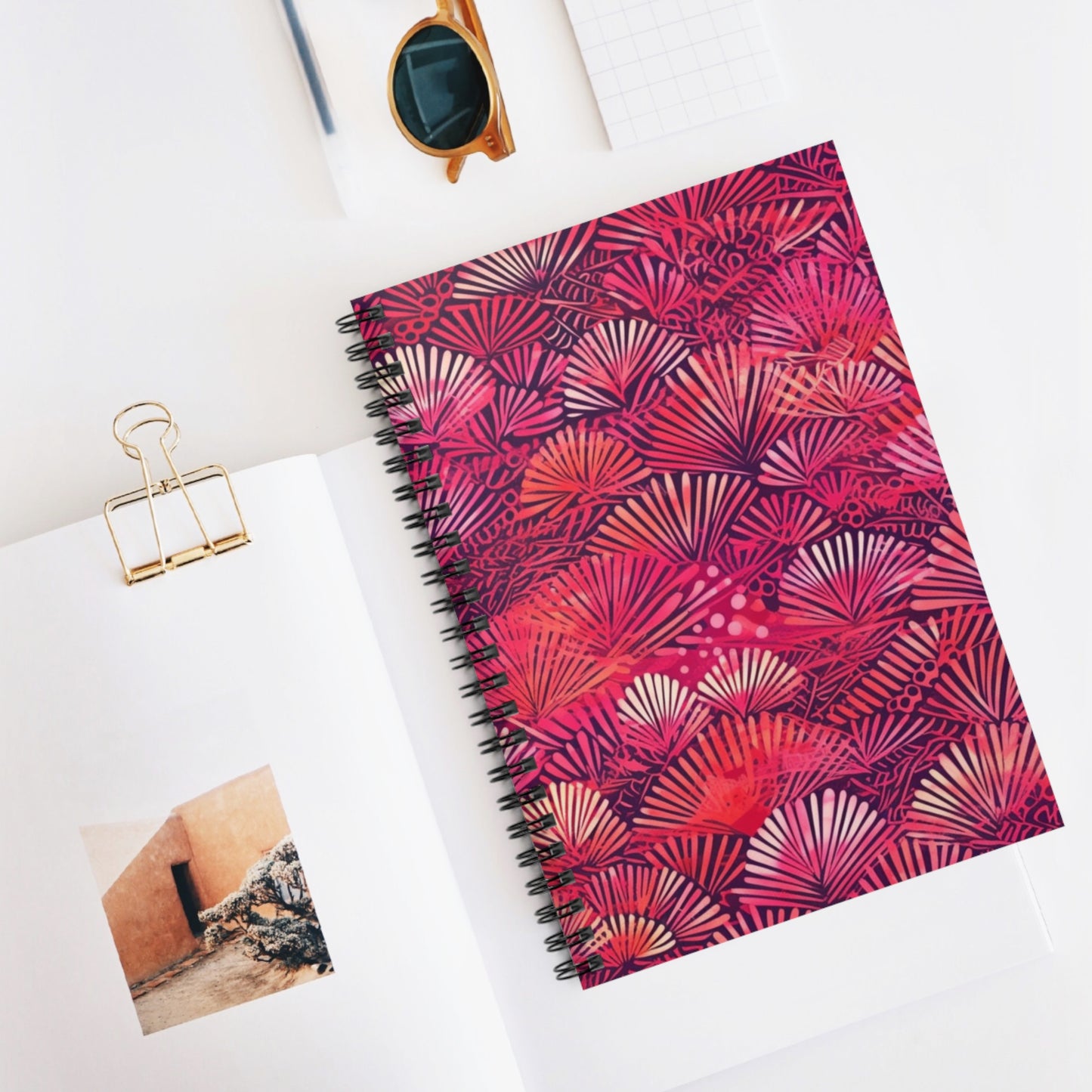 | African Sunburst | Spiral Notebook - Ruled Line | African Wax Print |