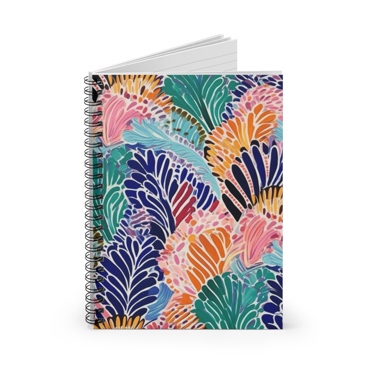 African Wax Print | Lusa | Spiral Notebook - Ruled Line