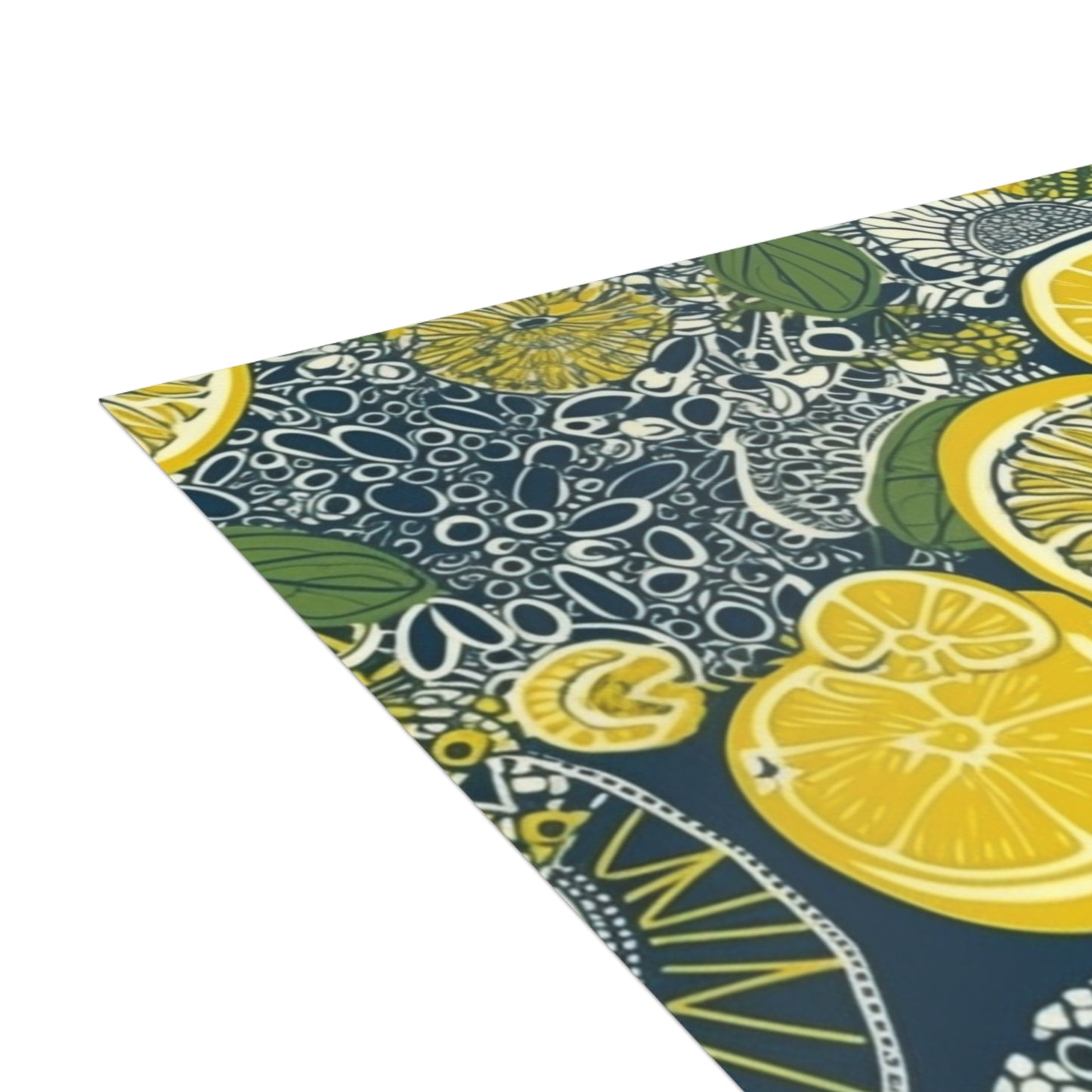 Lemons and Leaves: Lemonade brunch Blue Postcard Bundles |envelopes included | African Wax Print |