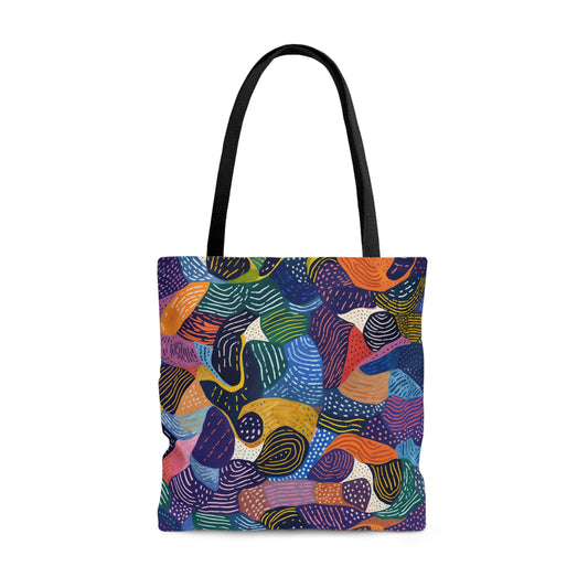 Vibrant Kiki Collections Tote Bag | African Wax Print | Black Women-Owned Business | Stylish Shopping Bag |