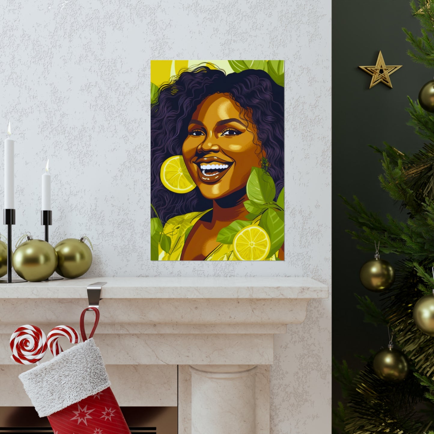 Lemons and Leaves| Premium Matte Vertical Posters