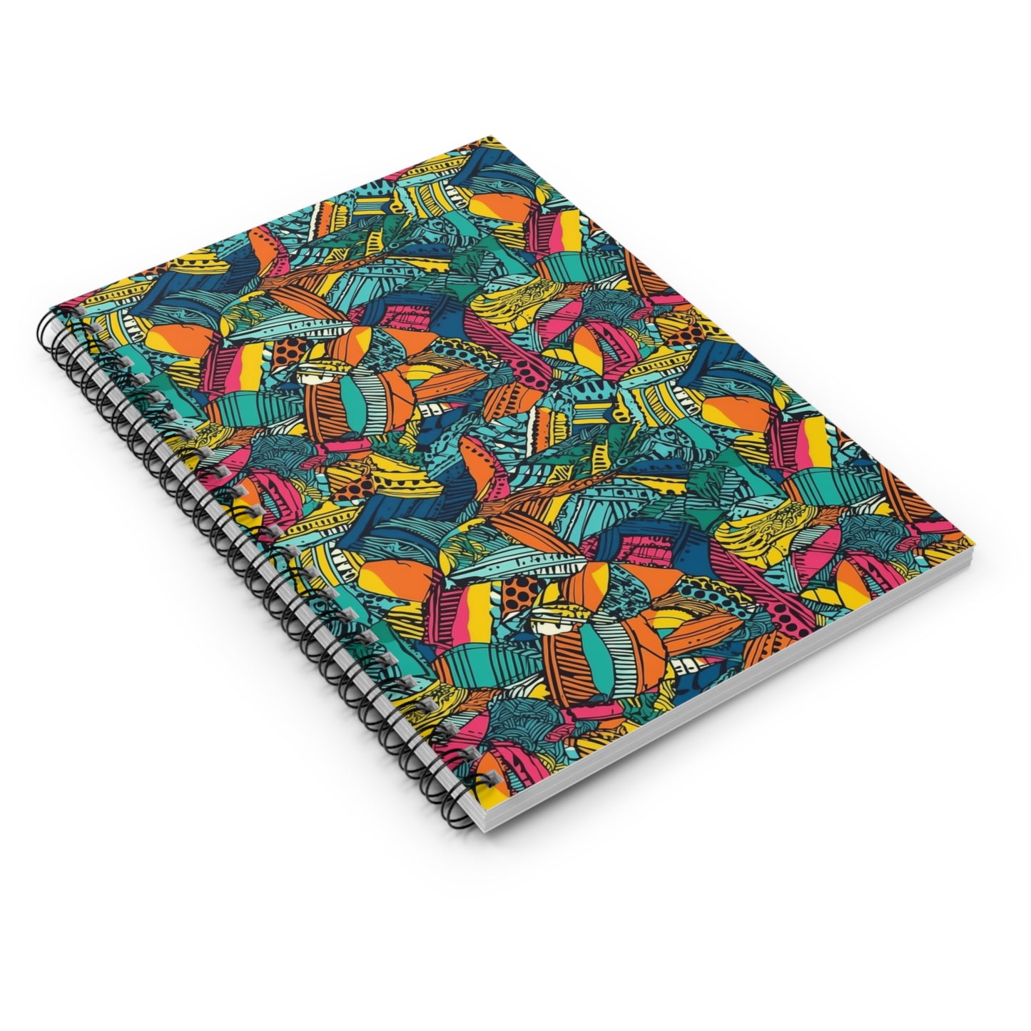 Tribal Tropic | African Wax Print | Spiral Notebook - Ruled Line |Modern Print |