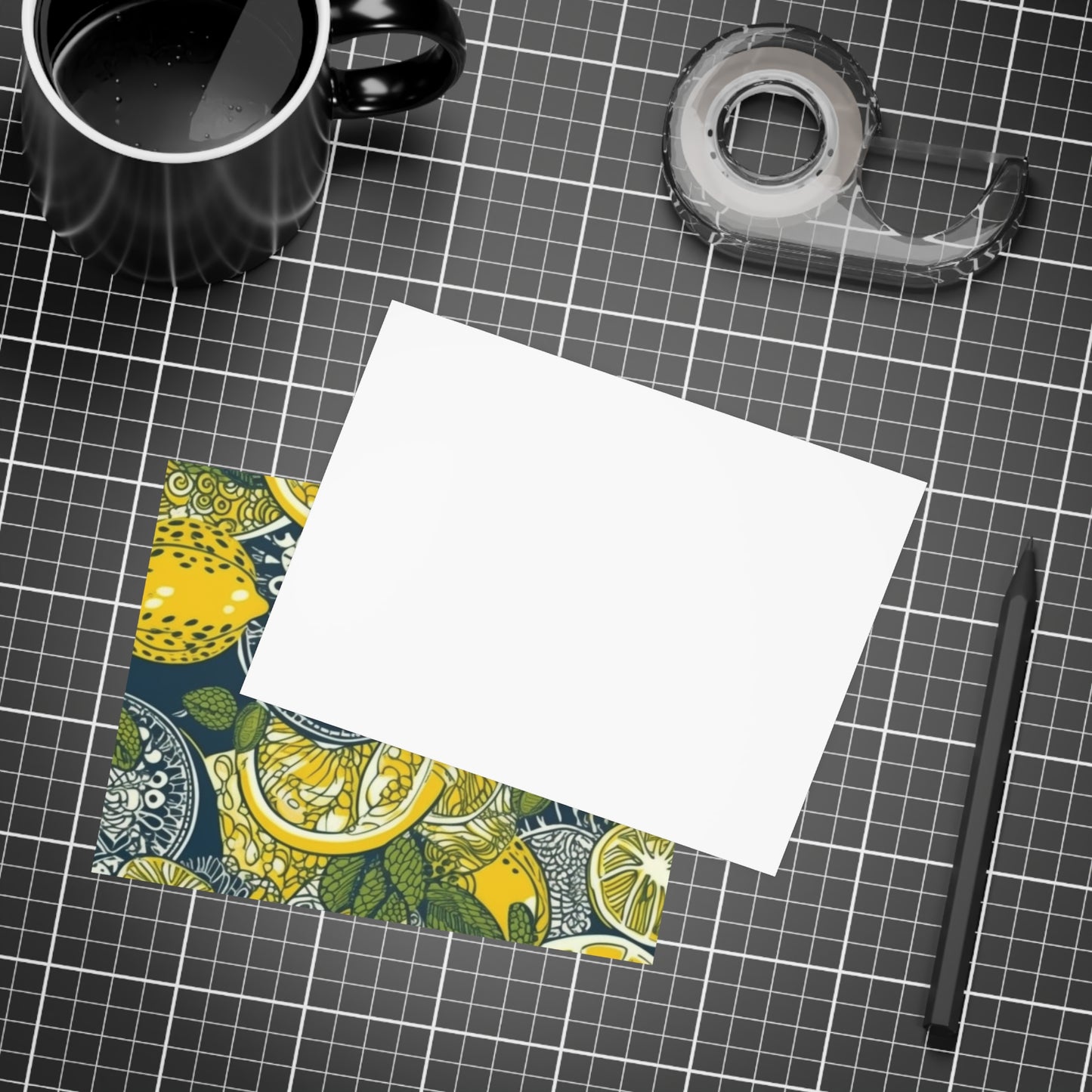 Lemons and Leaves | lemonade lace brunch Postcard Bundles (envelopes included)  | African Wax Print|