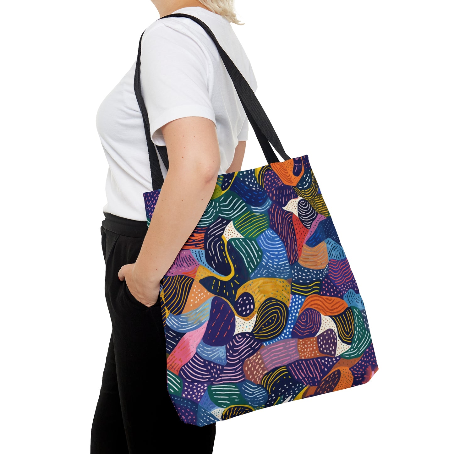 Vibrant Kiki Collections Tote Bag | African Wax Print | Black Women-Owned Business | Stylish Shopping Bag |