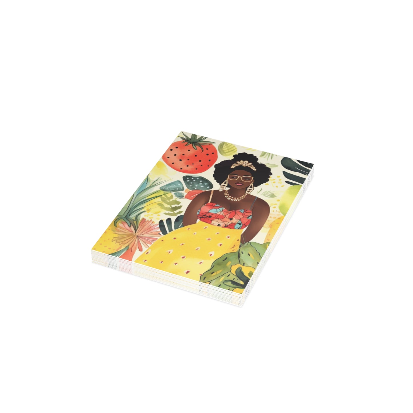 | Black Girl Magic | Chopped Fruit | Watercolor Black Girl | Postcard Bundles (envelopes included) |