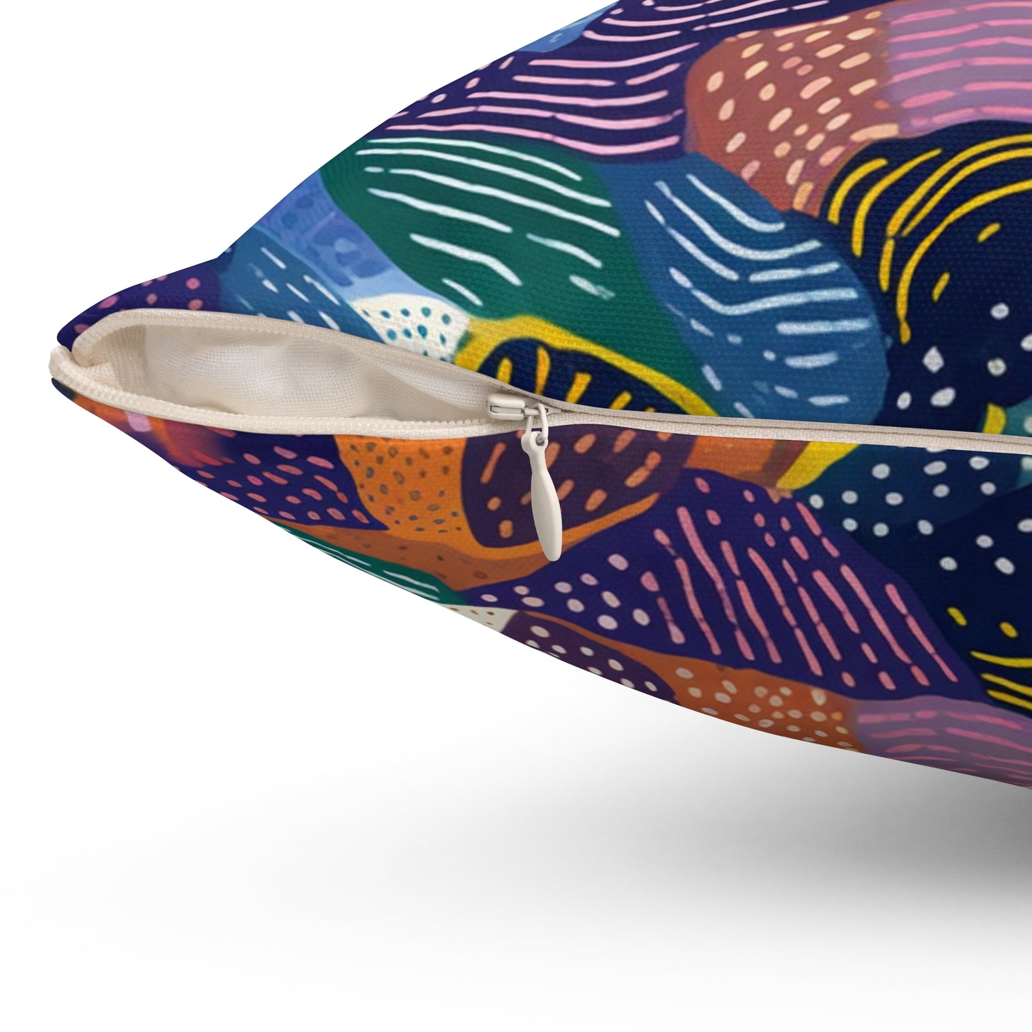 Kiki | Spun Polyester Square Pillow | African Wax Print |