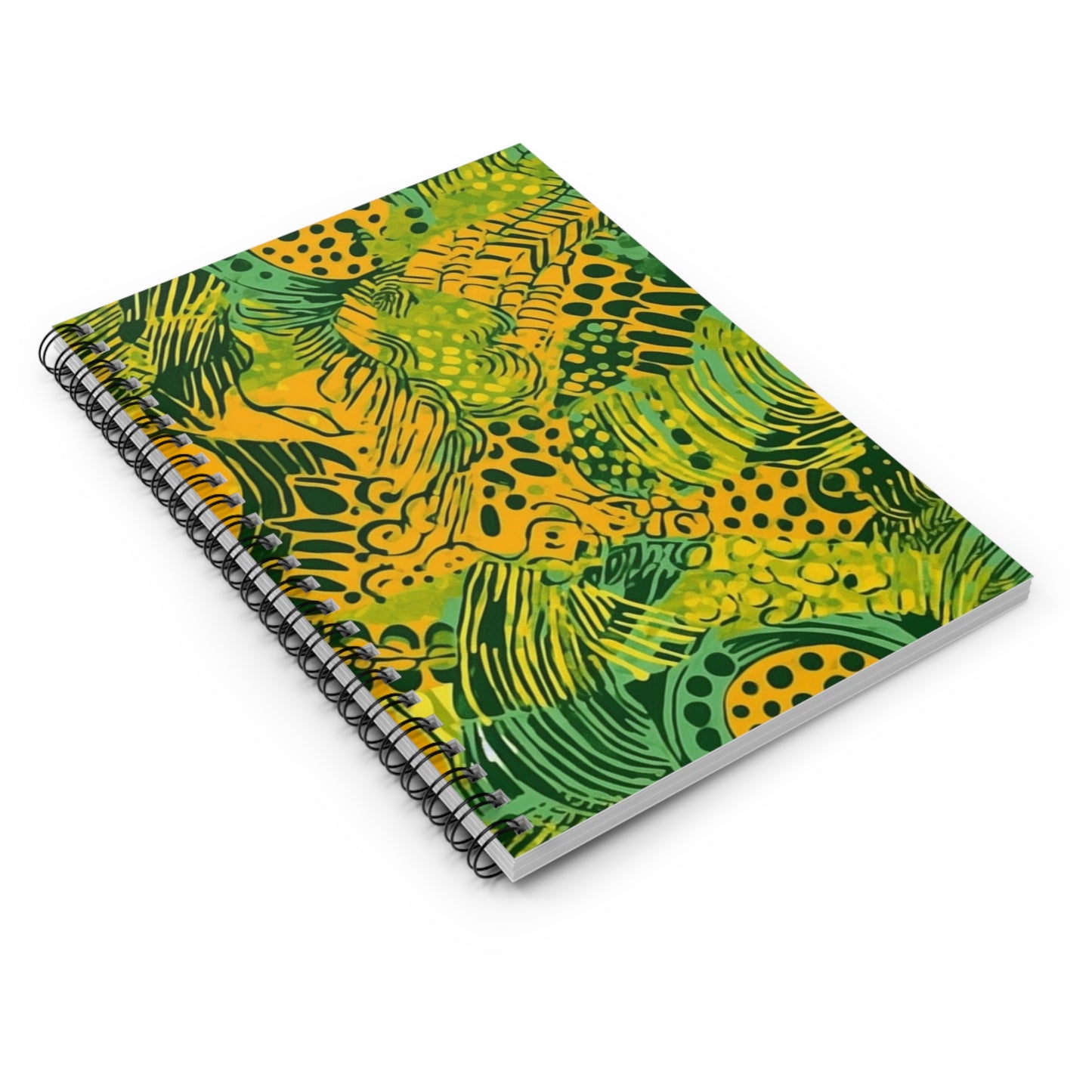 Kitenge Kaleidoscope | African Wax Print | Spiral Notebook - Ruled Line