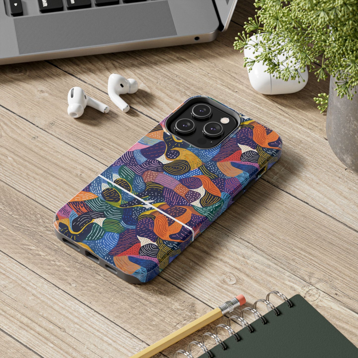 Kiki Collections | iPhone Case | African Wax Print | Tough Phone Case | Shock Dispersion | Protective Cover|