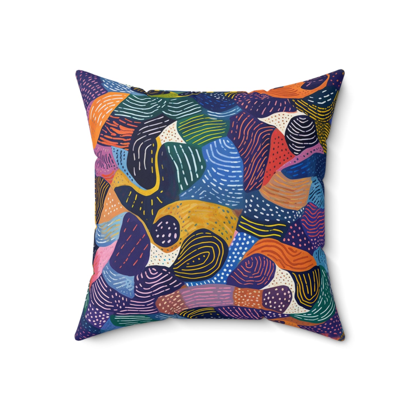 Kiki | Spun Polyester Square Pillow | African Wax Print |